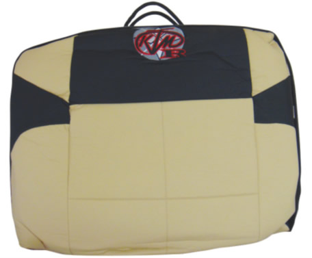 Black & Beige leather touch seat cover
